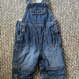 Vintage Y2K 2005 Old Navy Jean Button Overalls Outfit 3-6 months baby boy girl